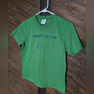 Green Kids Tee with Bear Womp Womp Funny Graphic Medium 10/12